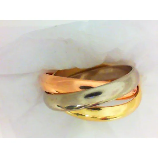 Cartier 18K Tricolor Gold Rolling Trinity Bangle Bracelet