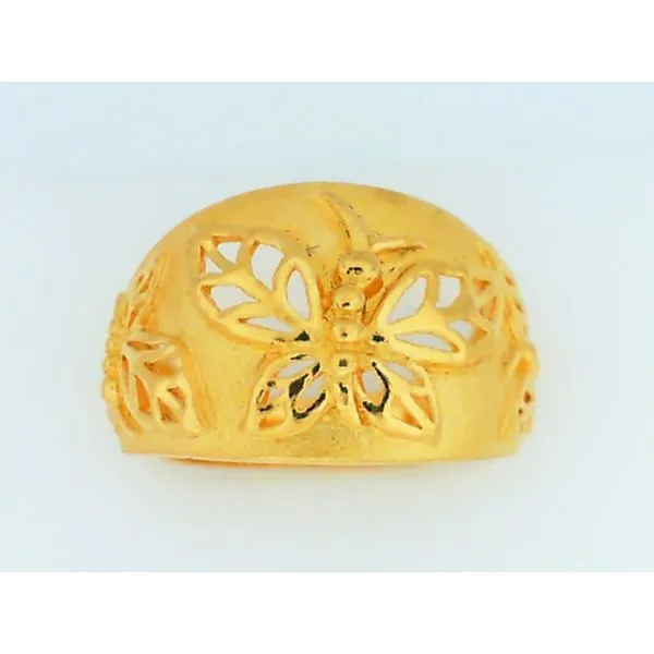 24K Yellow Gold Ring with Butterflies Chipper's Jewelry Bonney Lake, WA