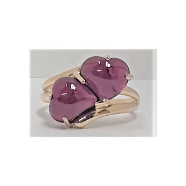 14K Yellow Gold Grape Garnet Hearts Ring Chipper's Jewelry Bonney Lake, WA