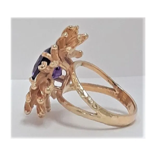18kt Yellow Gold Amethyst Flower Fashion Ring Image 2 Chipper's Jewelry Bonney Lake, WA