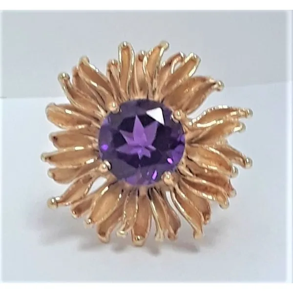 18kt Yellow Gold Amethyst Flower Fashion Ring Chipper's Jewelry Bonney Lake, WA