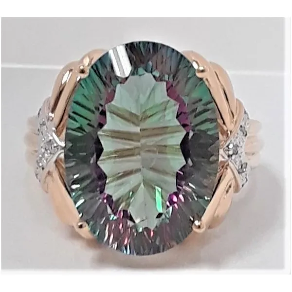 14K Yellow Gold Fantasy Cut Mystic Fire Topaz Fashion Ring Chipper's Jewelry Bonney Lake, WA