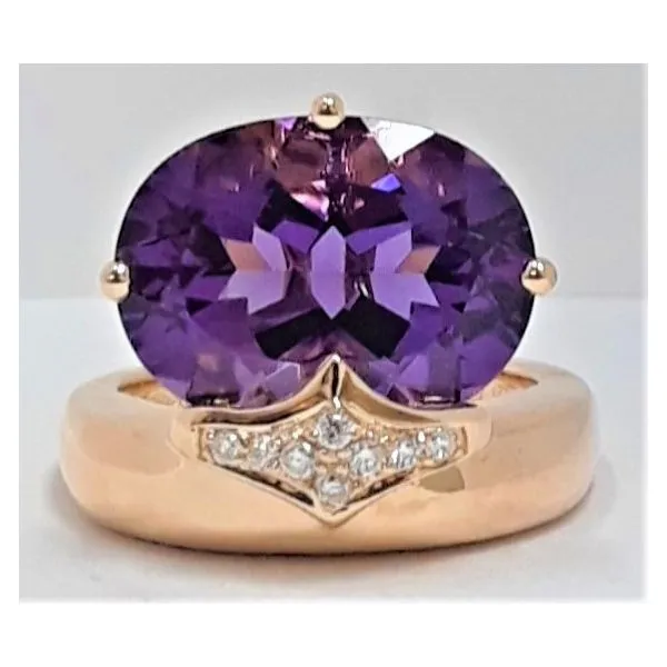 14K Yellow Gold Oval Cut Amethyst Fashion Ring Chipper's Jewelry Bonney Lake, WA