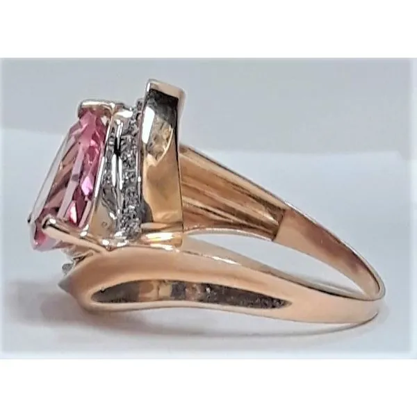 14Kt Yellow Gold Trillion Cut Pink Tourmaline Fashion Ring Image 2 Chipper's Jewelry Bonney Lake, WA