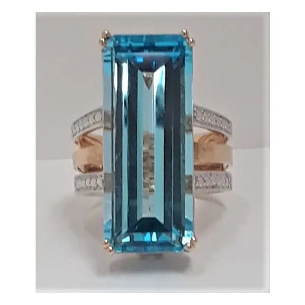 14kt Yellow Gold Blue Topaz Ring Chipper's Jewelry Bonney Lake, WA