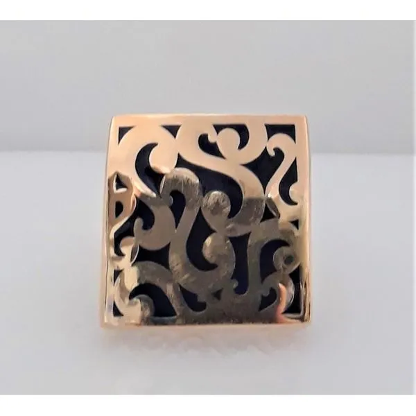 Yellow Gold and Black Enamel Fashion Ring Chipper's Jewelry Bonney Lake, WA
