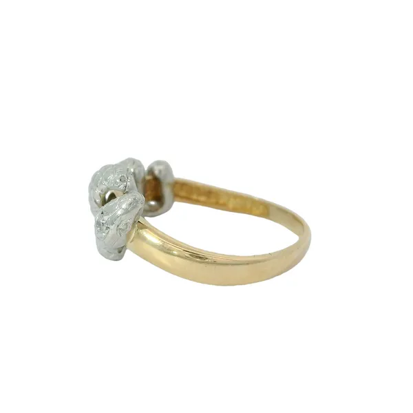 18K/Platinum Diamond Snake 2 tone Band Ring Image 3 Chipper's Jewelry Bonney Lake, WA