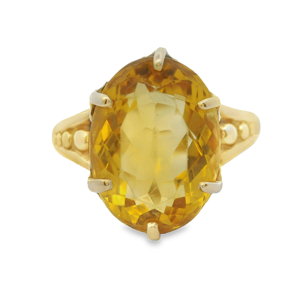 10K Yellow Gold Vintage Citrine Ring Chipper's Jewelry Bonney Lake, WA