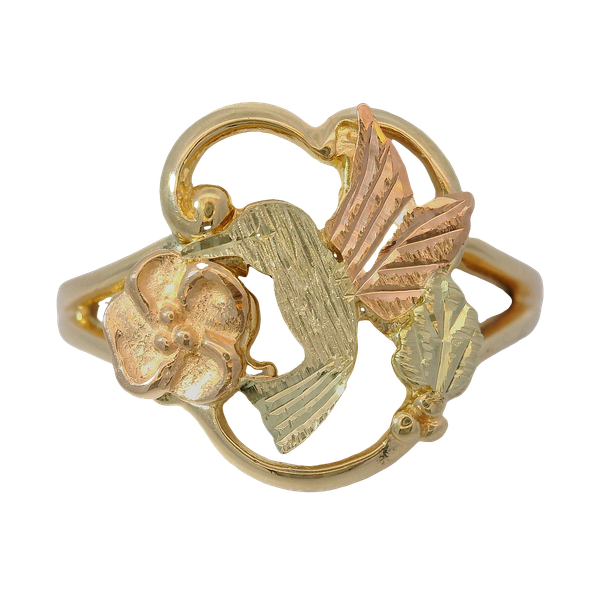 10K Yellow Gold Hummingbird Ring Chipper's Jewelry Bonney Lake, WA