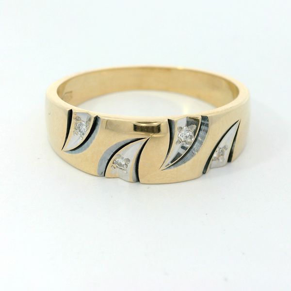 14K Vintage Two-Tone Band Ring Sz. 10.75 Chipper's Jewelry Bonney Lake, WA