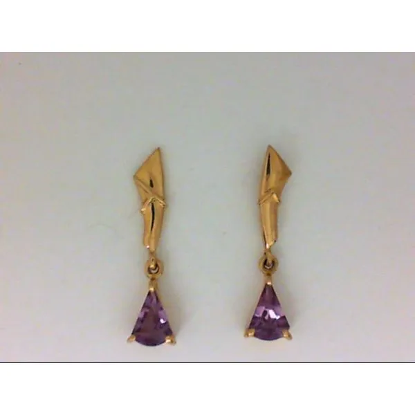 14K Yellow Gold Amethyst Dangle Earrings Chipper's Jewelry Bonney Lake, WA