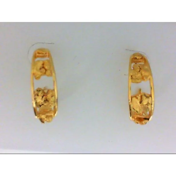 Natural Nugget Half Hoop Earrings Chipper's Jewelry Bonney Lake, WA