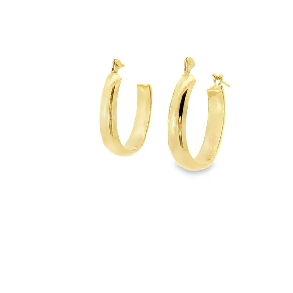 14KY Oval Hoops 18mm Image 3 Chipper's Jewelry Bonney Lake, WA