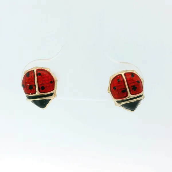 14KY Enamel Ladybug Stud Earrings Chipper's Jewelry Bonney Lake, WA