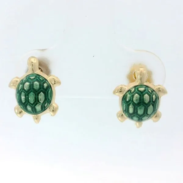 14KY Enamel Turtle Stud Earrings Chipper's Jewelry Bonney Lake, WA