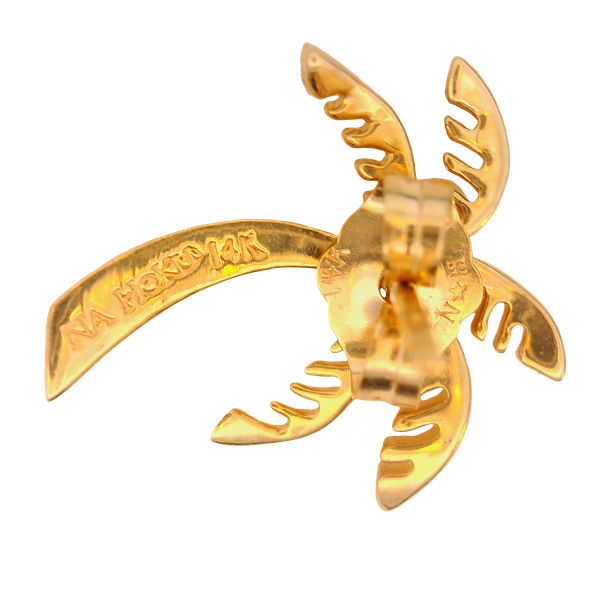 14KY Palm Tree Earrings, Na Hoku Hawaiian Jewelry Image 3 Chipper's Jewelry Bonney Lake, WA