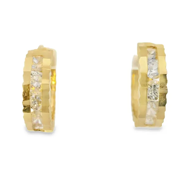 14KY Ribbed Hoop Earrings Chipper's Jewelry Bonney Lake, WA