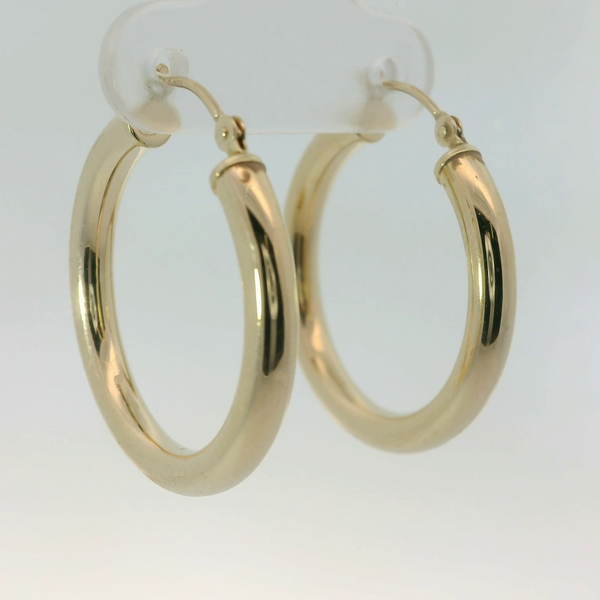14K Yellow Gold Hoop Earrings Image 3 Chipper's Jewelry Bonney Lake, WA