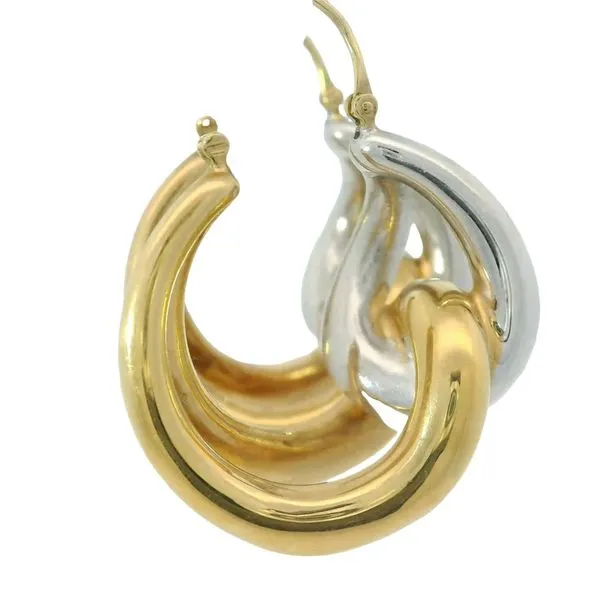14kt Yellow Gold Hoop Earrings Image 2 Chipper's Jewelry Bonney Lake, WA