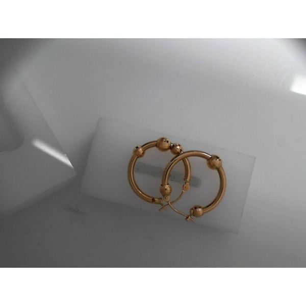 14KY Gold Hoops with Mobile Beads Chipper's Jewelry Bonney Lake, WA