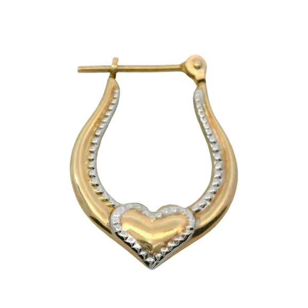 10KTT Heart Hoop Earrings Chipper's Jewelry Bonney Lake, WA