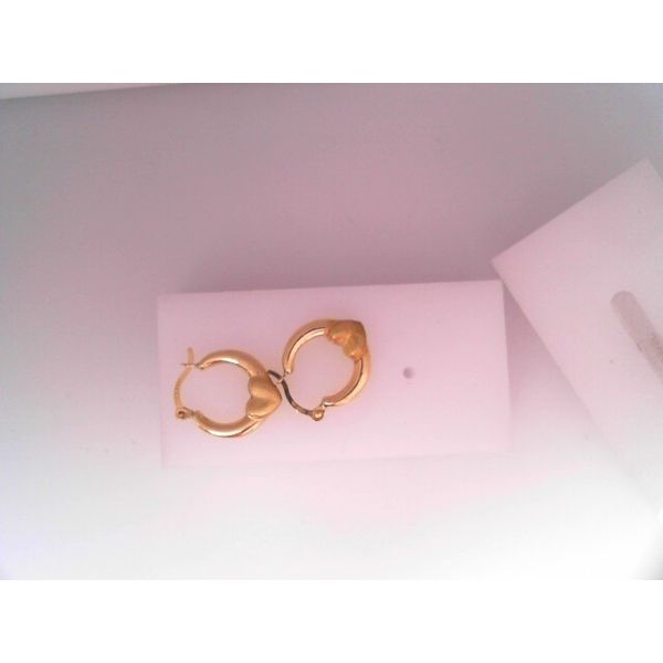 10KTT Heart Accent Hoop Earrings Chipper's Jewelry Bonney Lake, WA