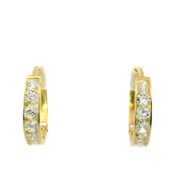 14KY Huggie Cubic Zirconia Earrings Chipper's Jewelry Bonney Lake, WA