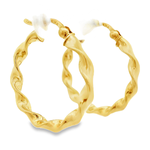 14KY Twisted Hoop Earrings Approximately 20mm in diameter. Chipper's Jewelry Bonney Lake, WA
