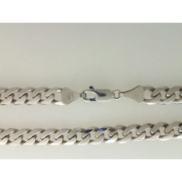 18K White Gold Beveled Heavy Curb Chain Chipper's Jewelry Bonney Lake, WA