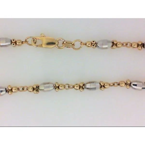 14K Two-Tone Beaded Fashion Chain Chipper's Jewelry Bonney Lake, WA