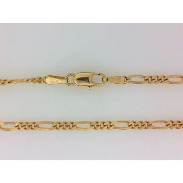 14K Yellow Gold Figaro Style Chain Chipper's Jewelry Bonney Lake, WA