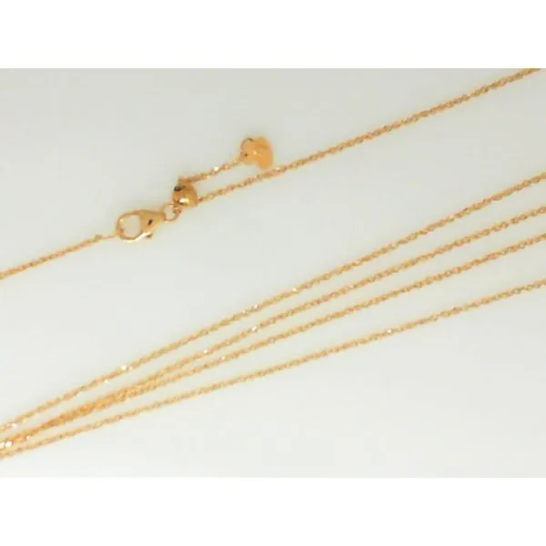 18K Yellow Gold 18.5" Adj Chain Chipper's Jewelry Bonney Lake, WA