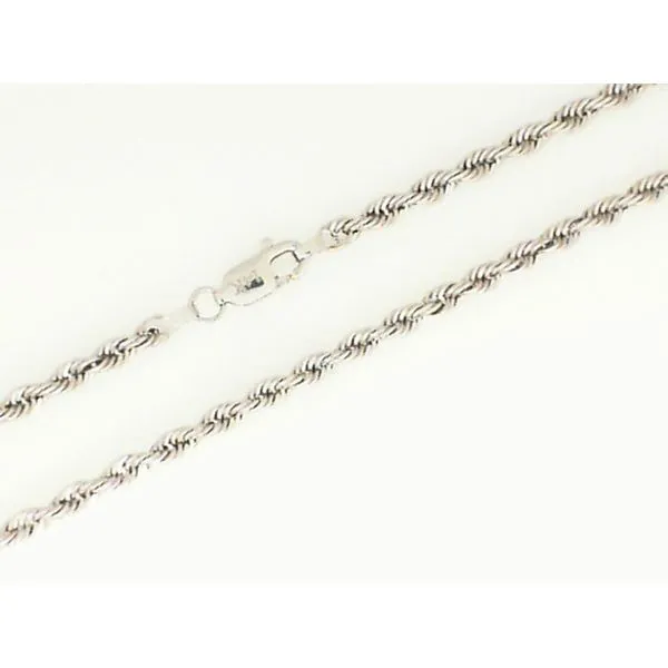 14K White Gold 22" Rope Chain Chipper's Jewelry Bonney Lake, WA