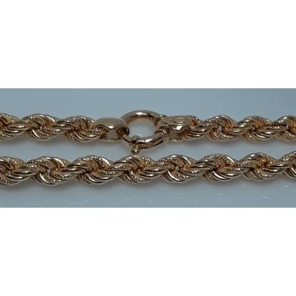 18K Yellow Gold Hollow Rope Chain Chipper's Jewelry Bonney Lake, WA