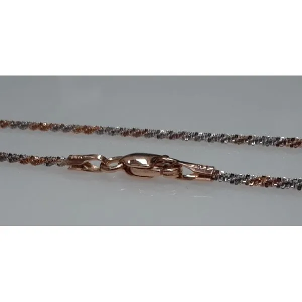 14kt Rose and White Gold Chain with Lobster Clasp Image 3 Chipper's Jewelry Bonney Lake, WA