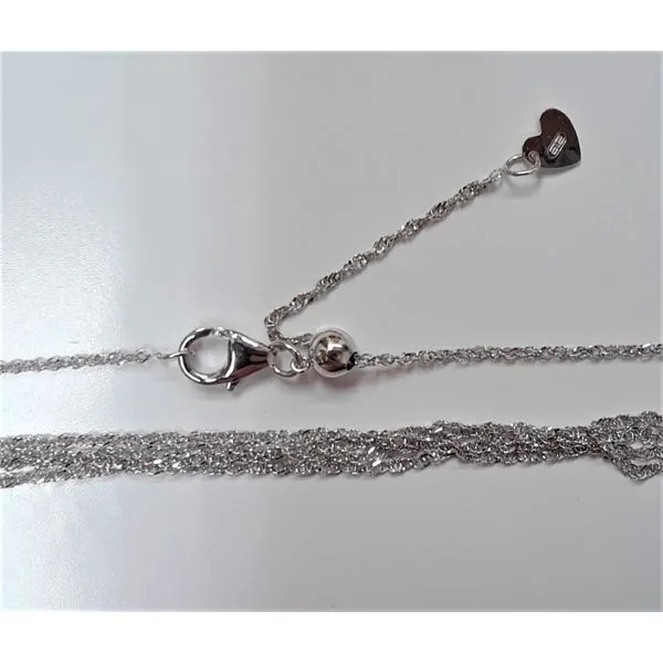 18kt White Gold Adjustable Chain Chipper's Jewelry Bonney Lake, WA