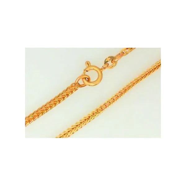 14kt Yellow Gold Round Wheat Chain with Spring Ring Clasp Image 2 Chipper's Jewelry Bonney Lake, WA
