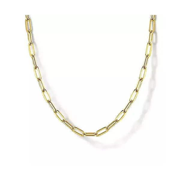 14K Yellow Gold Paper Clip Chain Necklace Chipper's Jewelry Bonney Lake, WA
