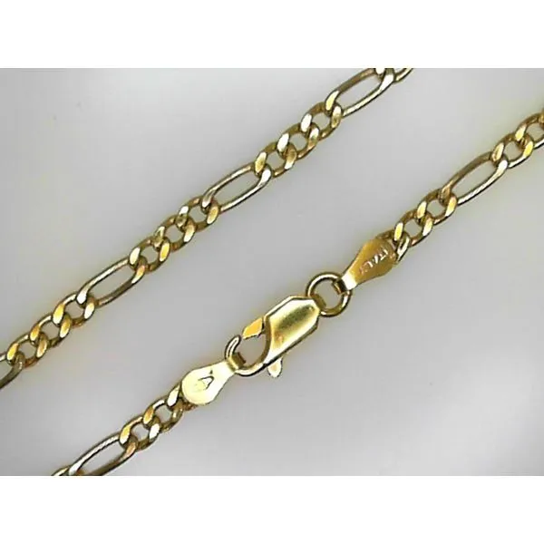 18K Yellow Gold 19.5" Figaro Chain Chipper's Jewelry Bonney Lake, WA