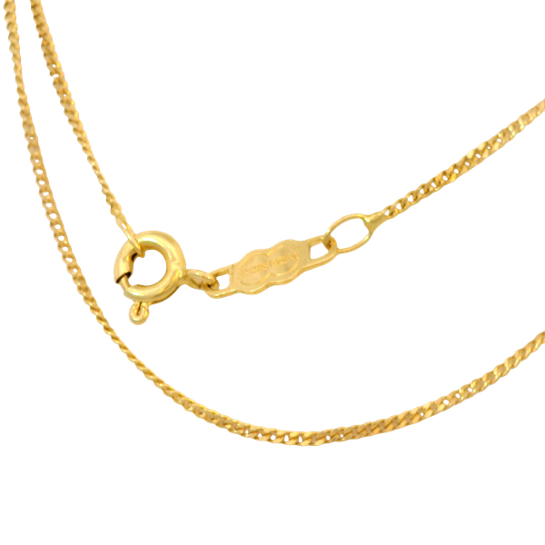 18K Yellow Gold Flat Curb Chain Chipper's Jewelry Bonney Lake, WA