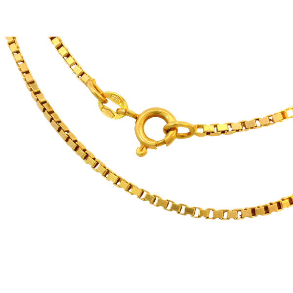 18KY 19.5 Inch Box Chain 1.50mm wide. Chipper's Jewelry Bonney Lake, WA