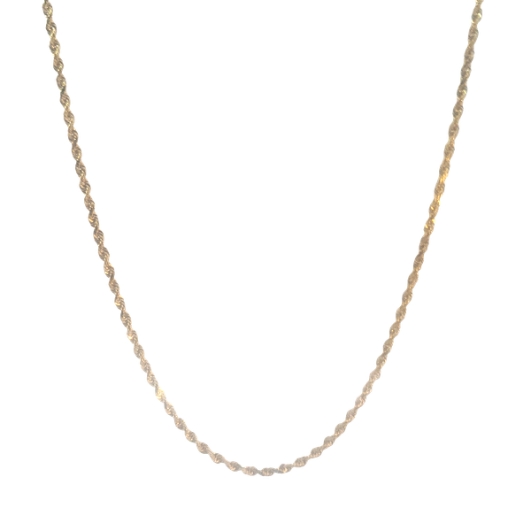 14KY Diamond Cut Rope Chain 20 Inches1.60mm Wide. Chipper's Jewelry Bonney Lake, WA