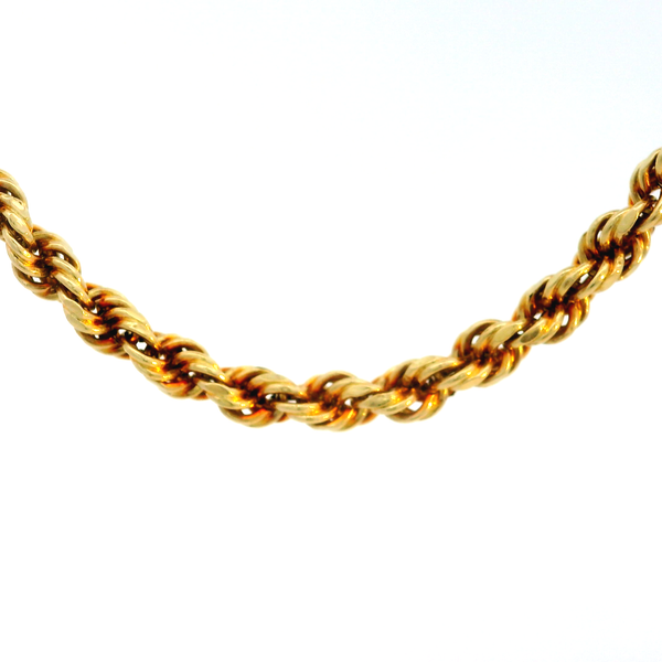 22 Inch 14KY Hollow Rope Chain 2.90mm Wide. Chipper's Jewelry Bonney Lake, WA