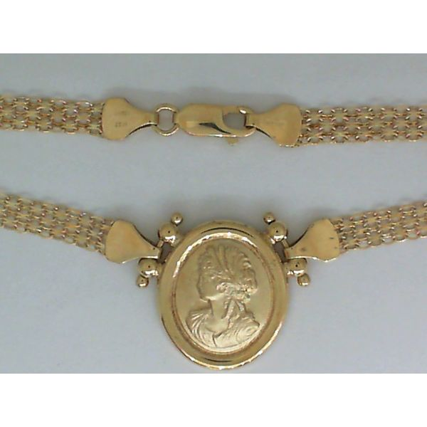 14K Yellow Gold Cameo Signet Bib 17" Chipper's Jewelry Bonney Lake, WA