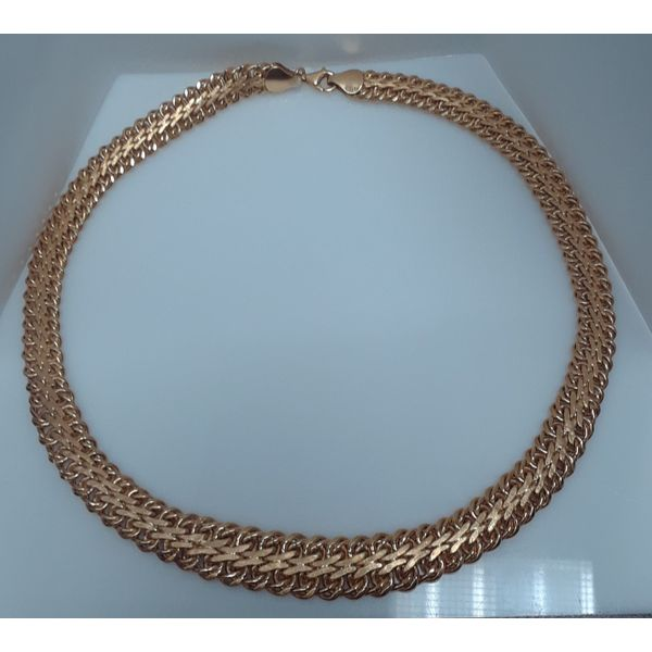 17" Gold Necklace (Gradient 9.69 to14mm in Center) Image 4 Chipper's Jewelry Bonney Lake, WA
