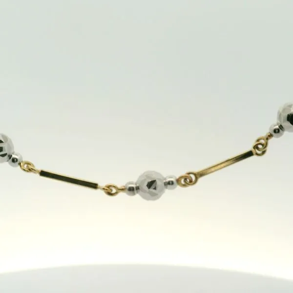 14K Two Tone Beaded Necklace Chipper's Jewelry Bonney Lake, WA