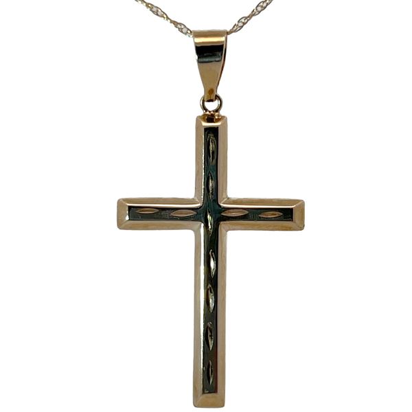 10KY Cross Necklace With 20 Inch Rope Chain. Chipper's Jewelry Bonney Lake, WA