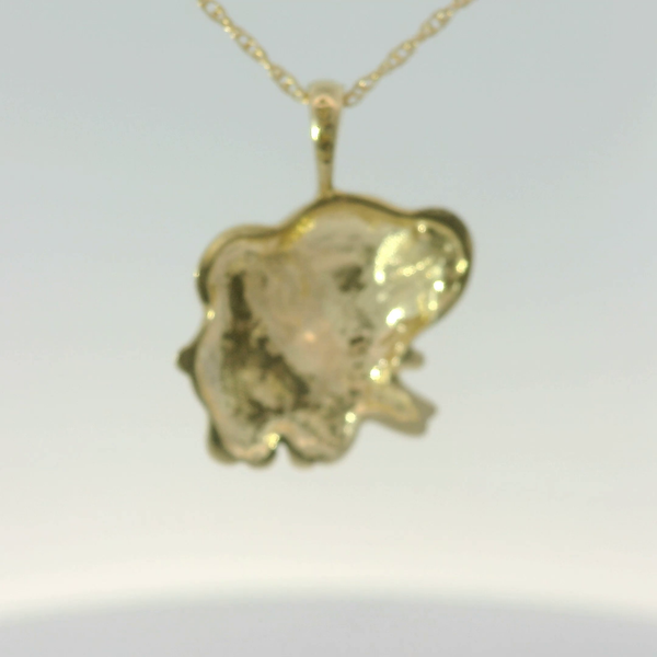 14KY Necklace w/ Elephant Pendant and 16