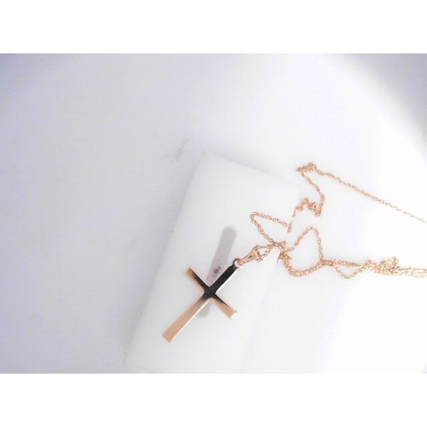 14KY Cross Necklace w/ 18.5 Inch Open Rope Chain.  Pendant 24.90 x 15.07mm Chipper's Jewelry Bonney Lake, WA