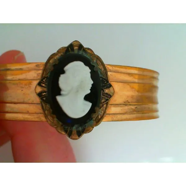 Gold-Filled Bangle Bracelet with Cameo Chipper's Jewelry Bonney Lake, WA